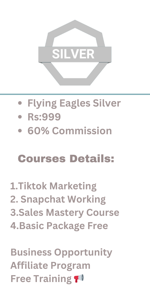 Flying Eagles Basic Rs499 50% Commission Courses Details 1.Inshot Photo + Video Editing 2.Canva Graphic Designing 3.Capcut Video Editing 4.Whatsapp Marketing Business Opportunity Affiliate Program